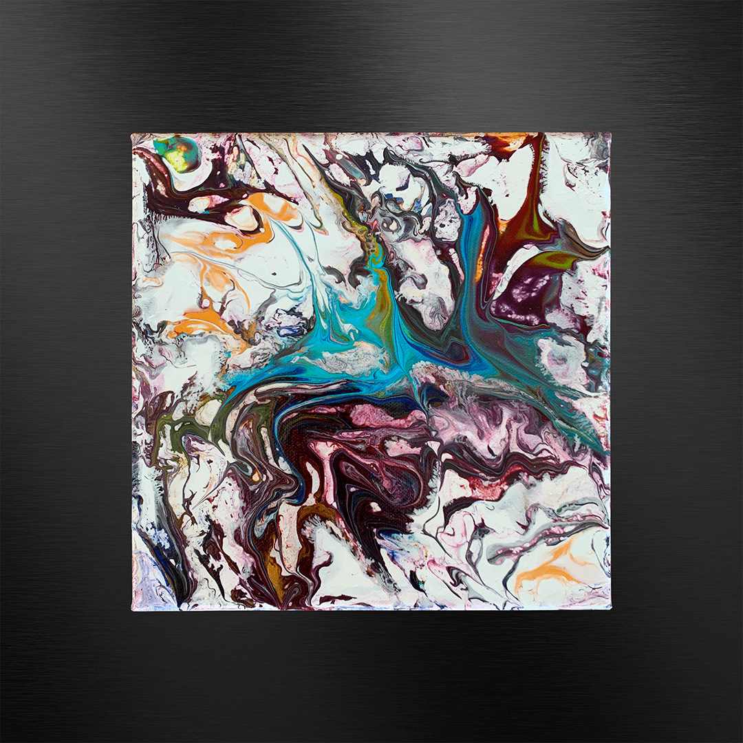 Tableau abstrait L'Écho des Confidences - n°10 - Œuvre vibratoire d'Anna Grosfort, expression des émotions et messages partagés avec les animaux