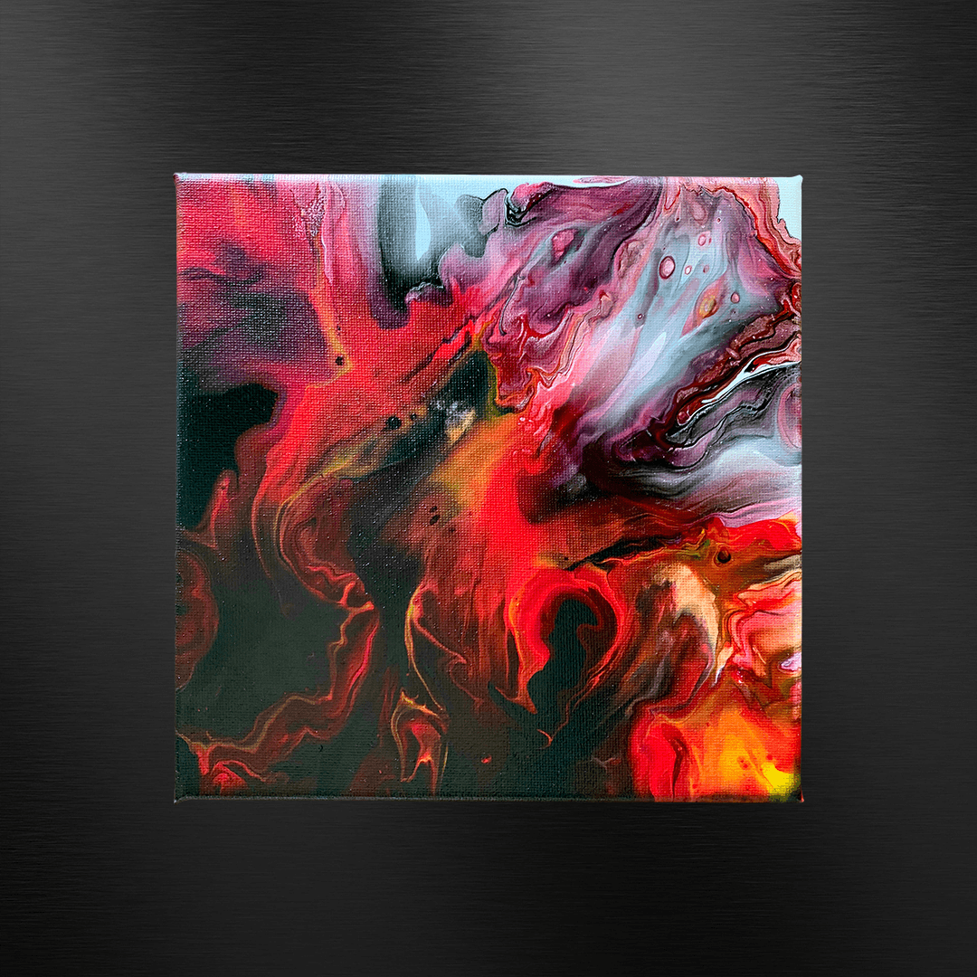 Tableau abstrait L'Écho des Confidences - n°41 - Œuvre vibratoire d'Anna Grosfort, expression des émotions et messages partagés avec les animaux
