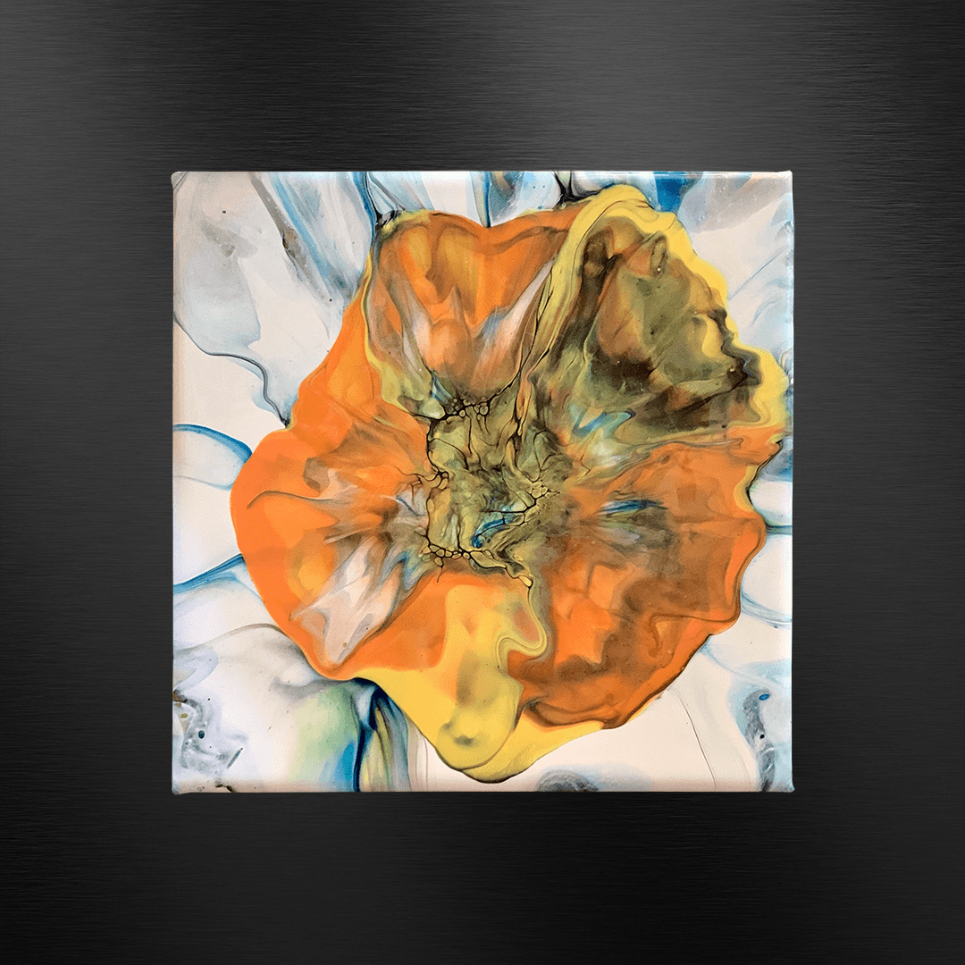 Tableau abstrait L'Écho des Confidences - n°46 - Œuvre vibratoire d'Anna Grosfort, expression des émotions et messages partagés avec les animaux
