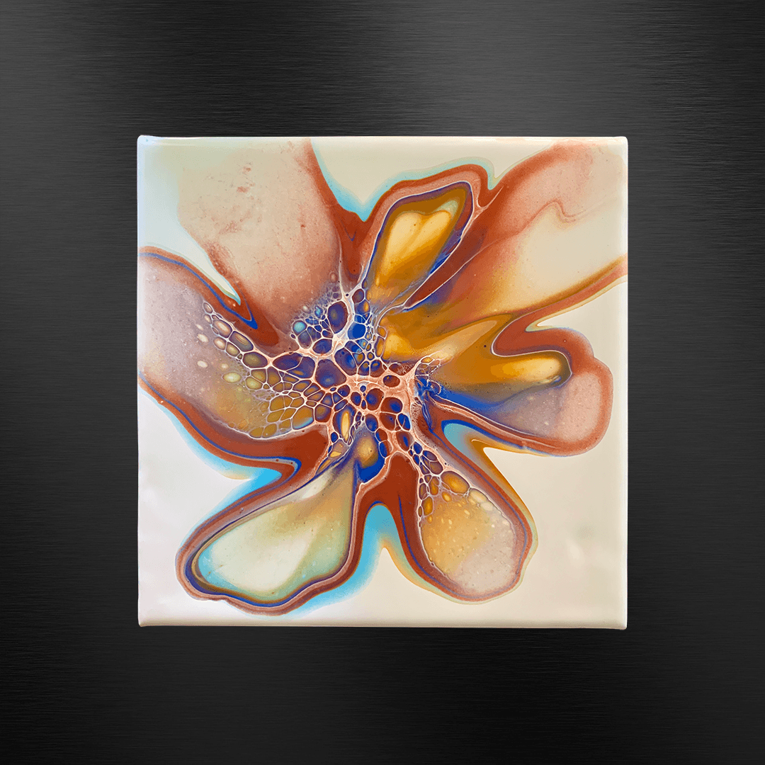 Tableau abstrait L'Écho des Confidences - n°56 - Œuvre vibratoire d'Anna Grosfort, expression des émotions et messages partagés avec les animaux
