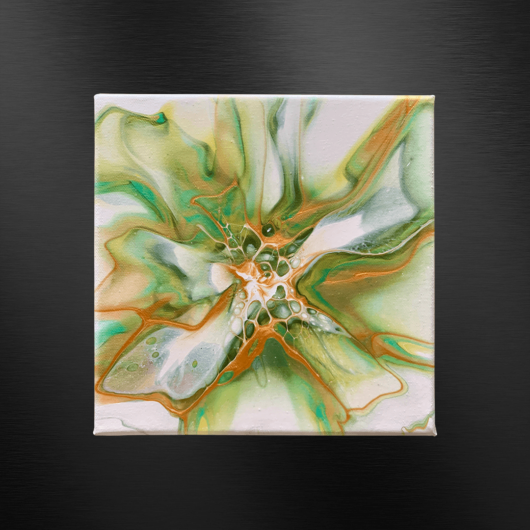 Tableau abstrait L'Écho des Confidences - n°58 - Œuvre vibratoire d'Anna Grosfort, expression des émotions et messages partagés avec les animaux
