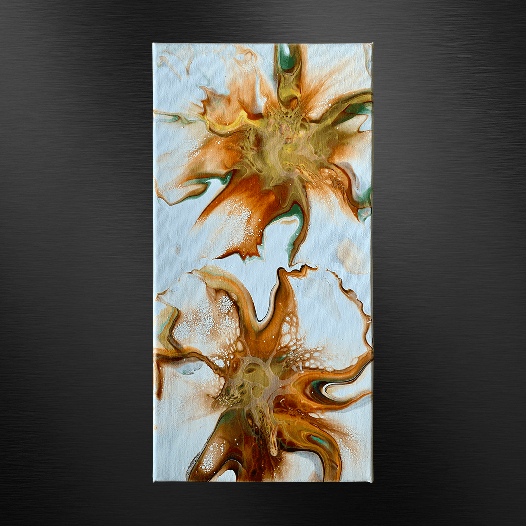 Tableau abstrait L'Écho des Confidences - n°62 - Œuvre vibratoire d'Anna Grosfort, expression des émotions et messages partagés avec les animaux
