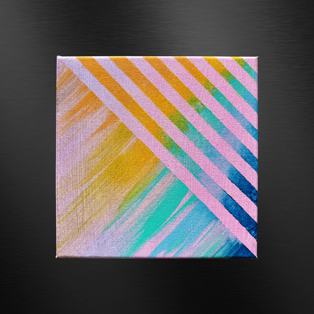 Tableau abstrait L'Écho des Confidences - n°73 - Œuvre vibratoire d'Anna Grosfort, expression des émotions et messages partagés avec les animaux