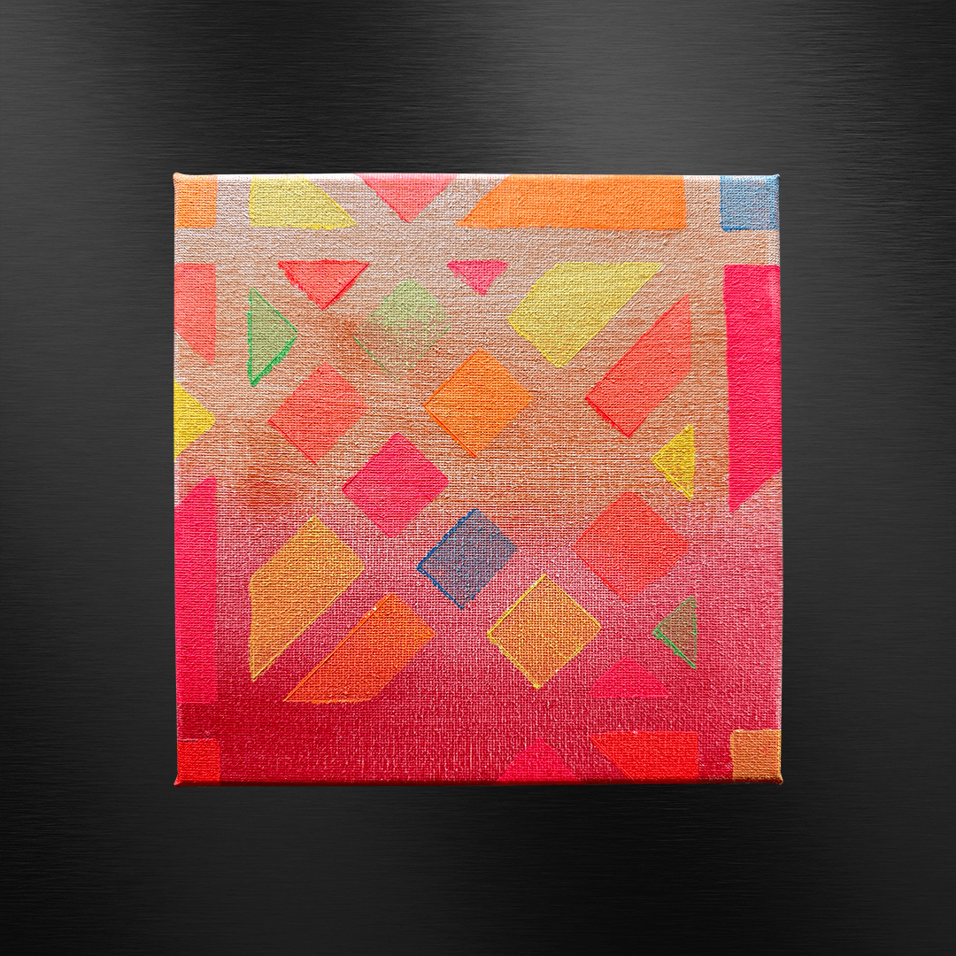 Tableau abstrait L'Écho des Confidences - n°74 - Œuvre vibratoire d'Anna Grosfort, expression des émotions et messages partagés avec les animaux