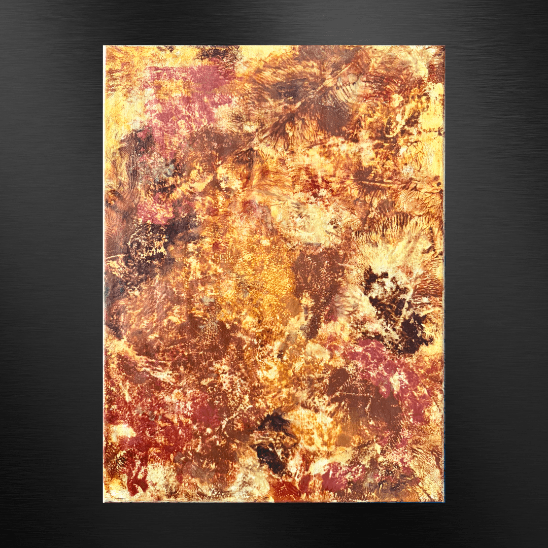 Tableau abstrait L'Écho des Confidences - n°76 - Œuvre vibratoire d'Anna Grosfort, expression des émotions et messages partagés avec les animaux