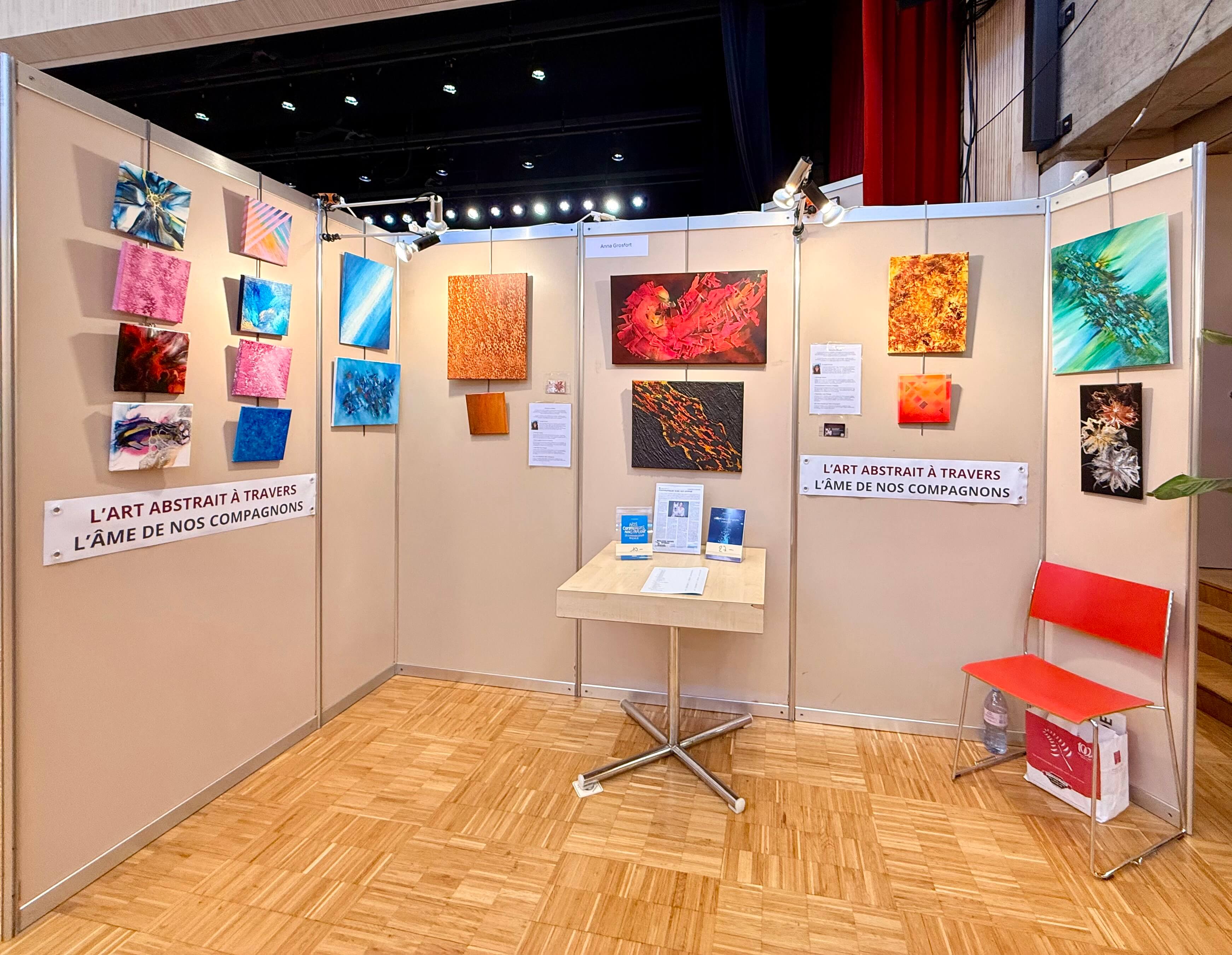 Exposition de tableaux vibratoires réalisés par Anna Grosfort, à Thônex, en septembre 2026.